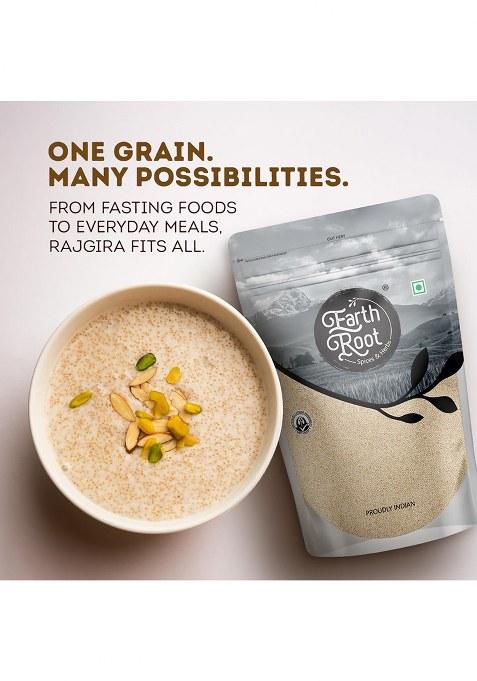 Earthroot Natural Amaranth (Rajgira), Gluten-Free Ancient Grain, High In Protein, Iron & Fibre | Ideal For Fasting, Rotis, Porridge & Healthy Snacks, Pack Of 2, 1 Kg Each