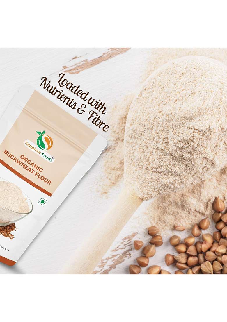 Sapphire Foods Organic Buckwheat Flour-500Gm - Indya