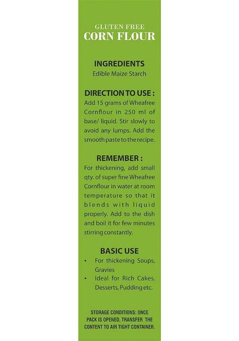 Wheafree Gluten Free Corn Flour Pack Of 3 X 200 Grams | Perfect Thickening Agent | Rich In Carbohydrates | 100% Natural And Vegetarian