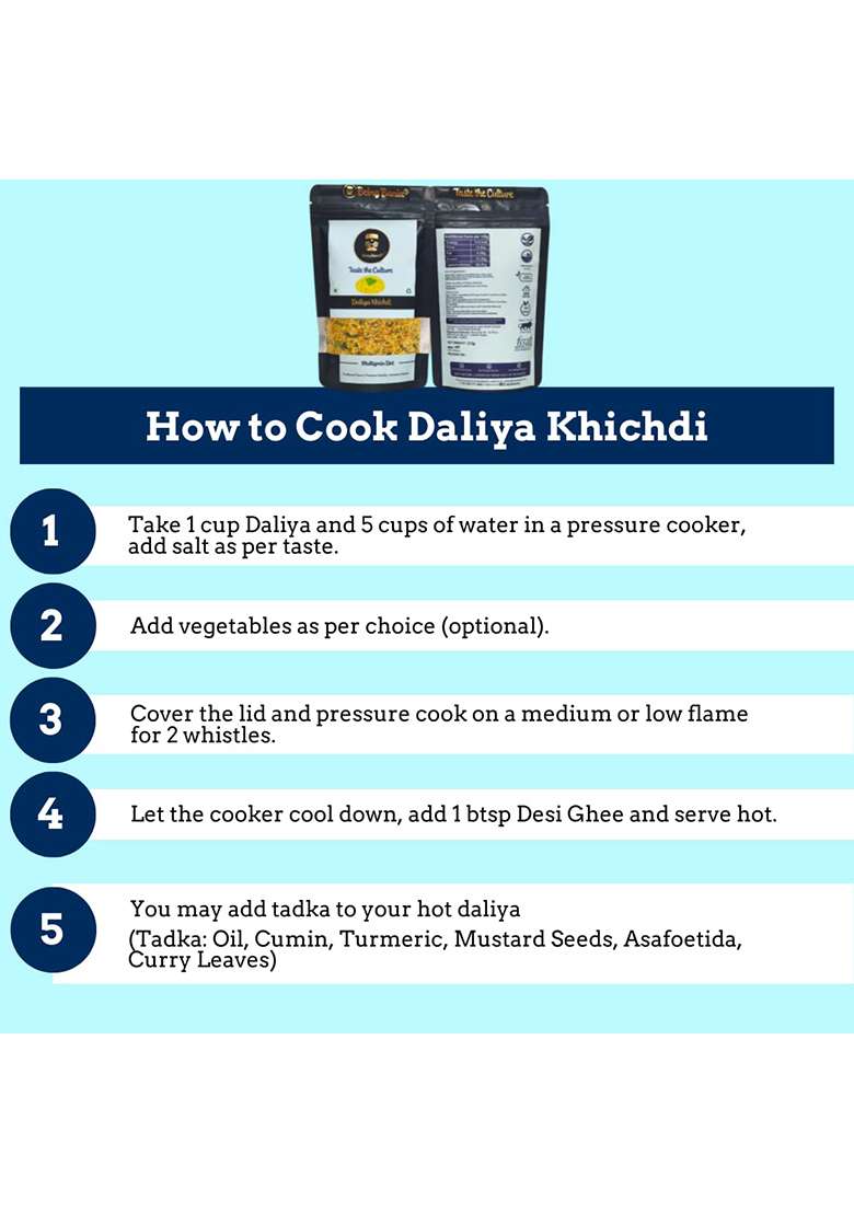 Being Bania Premium Multigrain Daliya, 210G | 100% Natural | High Fiber With Rolled Oats And 8+ Grains | Healthy Dalia Khichdi | Diet Food For Healthy Life (Pack Of 2) - Indya