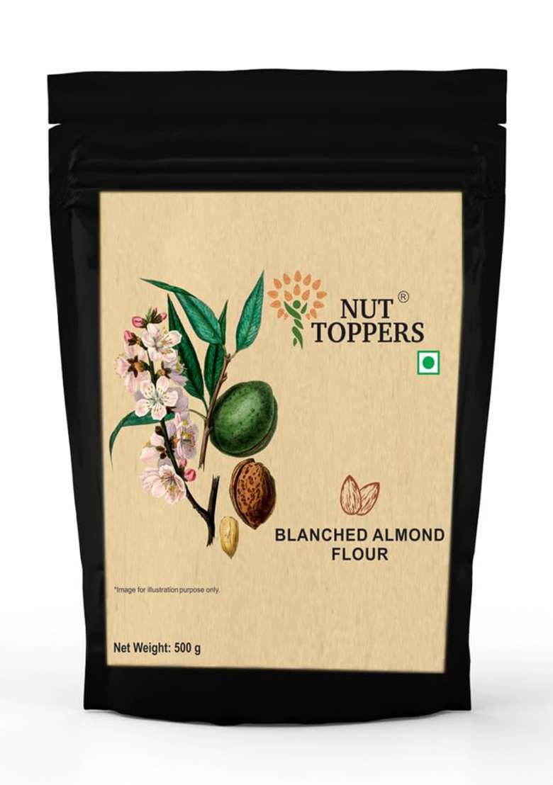 Nut Toppers Blanched Almond Flour 500 Gm | Keto Friendly & Gluten Free Almond Meal - Indya