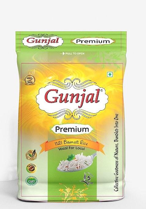 Gunjal Premium Basmati Rice 5Kg, Perfectly Aged Grain, Rich Aroma, Quality Basmati Rice For Biryani