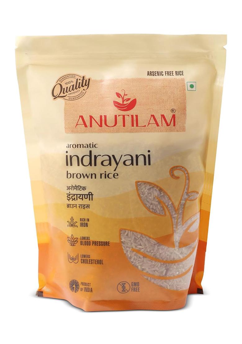 Anutilam Unpolished Brown Indrayani Rice 1Kg