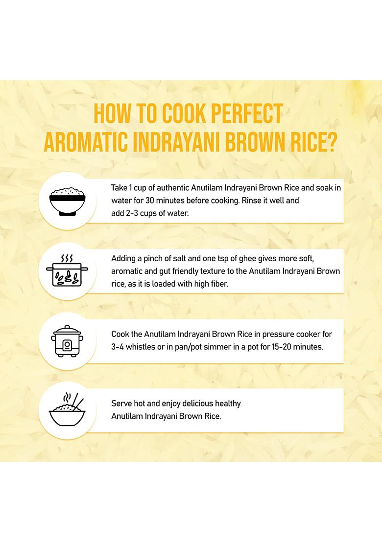 Anutilam Unpolished Brown Indrayani Rice 1Kg