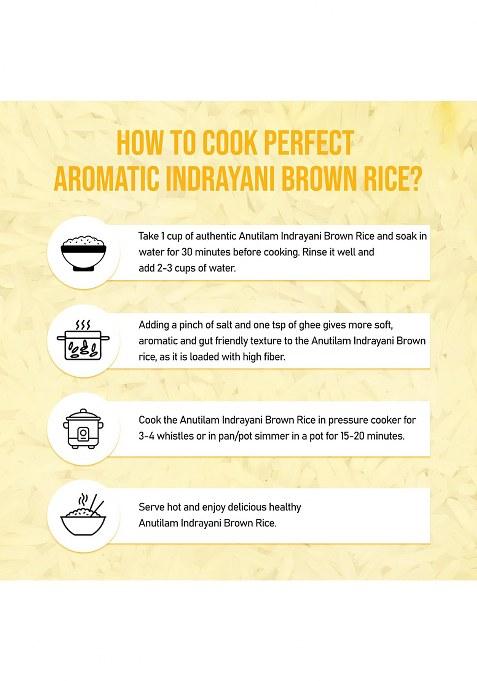 Anutilam Unpolished Brown Indrayani Rice 1Kg