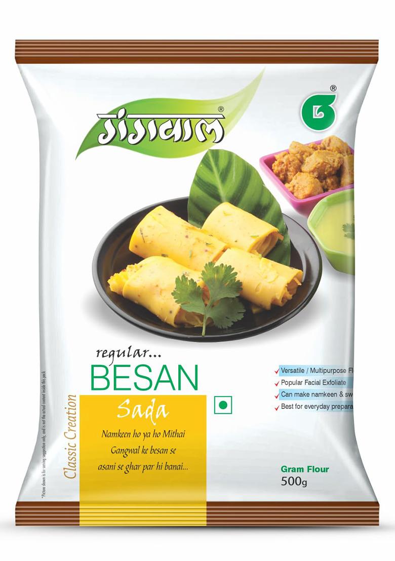 Gangwal Sada Besan And Mota Besan Combo Pack 500Gm Each | Gram Flour | Chickpea Flour 100% Natural And Fresh
