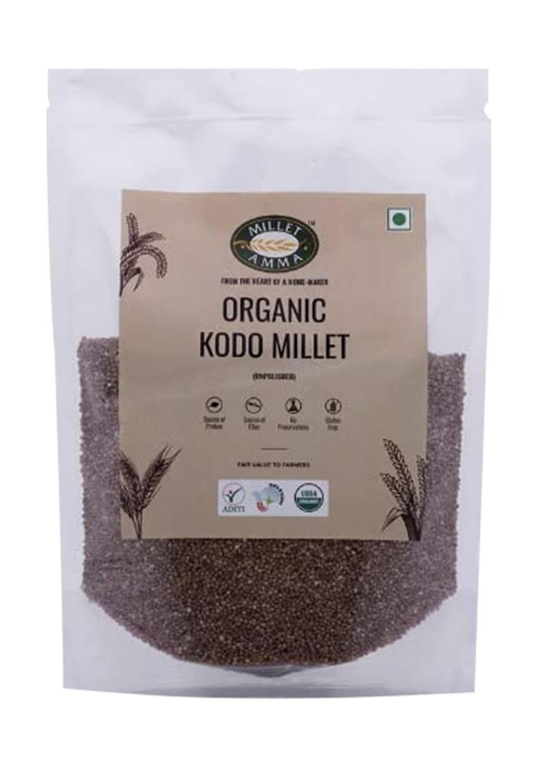 Millet Amma Organic Gluten Free Unpolished Kodo Millets For Overall Wellness And Balanced Nutrition