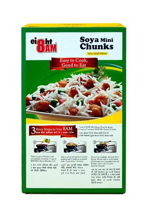 8Am Soya Mini Chunks, Soyabean High Protein, Pure Vegetarian, 200G(Pack Of 4)