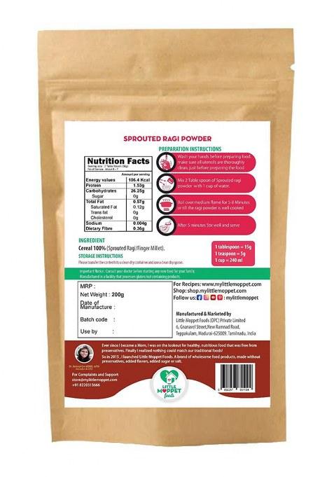 Little Moppet Foods Sprouted Ragi Powder