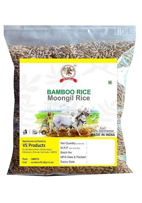 Vs Products Bamboo Rice, 1Kg, Mulayari, Moongil Arisi, Moongil Rice, Mulayarisi, Rich In Nutrients And Fiber, Bamboo Chawal, Bamboo Arisi, 1Kg