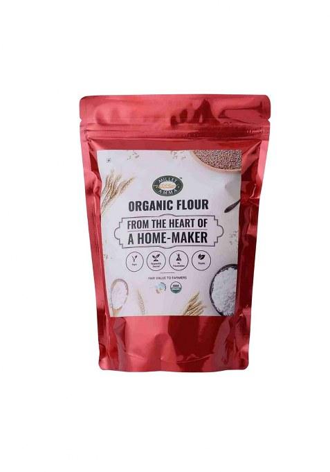 Millet Amma Certified Organic Proso Flour - 1 Kg (500G X 2 Packs) | 100% Vegan , Gluten Free , Preservatives Free & Non Gmo | Suitable For Multiple Recipes | Contains High Levels Of Lecithin & Rich In B Complex Vitamins , Essential Amino Acids | Low Gi - 