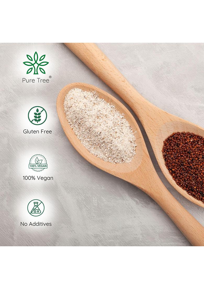 Pure Tree Certified Organic Freshly Milled Ragi Flour Finger Millet | 1.8 Kg / 1800 G | Finger Millet | Nachni | Nagli | Ragi Millet Gluten-Free | Bavto | Red Finger Millet | Ragi Whole Grain
