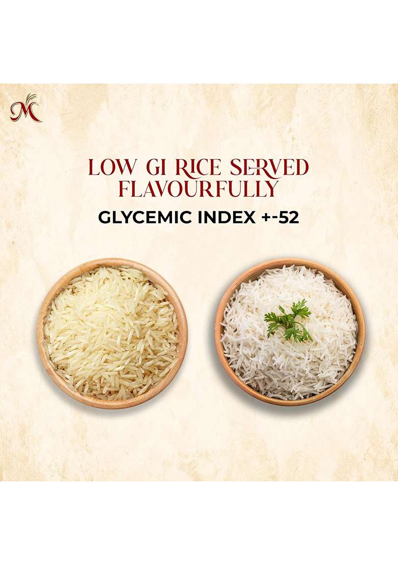 Maharani Diabetic Friendly Basmati Rice 1 Kg – Low Gi | Steam-Cooked | Naturally Aged Long Grain | Healthy Sugar-Free Rice - Indya