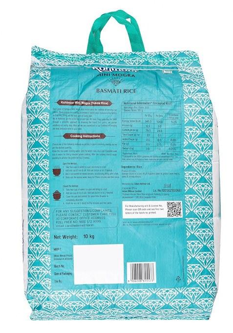 Kohinoor Mini Mogra Rice 10Kg | Tukda Basmati With Good Elongation | Premium Rice For Daily Use Hygienically Packed | Relish Everyday Meals