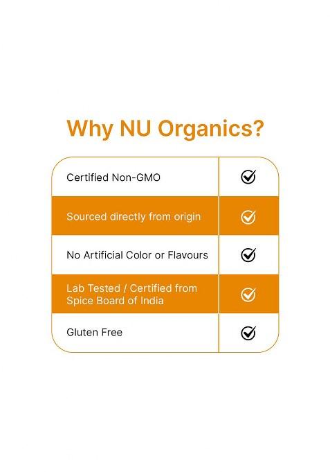 Nu Organic Unpolished Basmati Brown Rice 500G | 100% Organic & Gluten-Free | High In Dietary Fiber | Pesticide & Chemical-Free | Heart-Healthy Whole Grain Rice