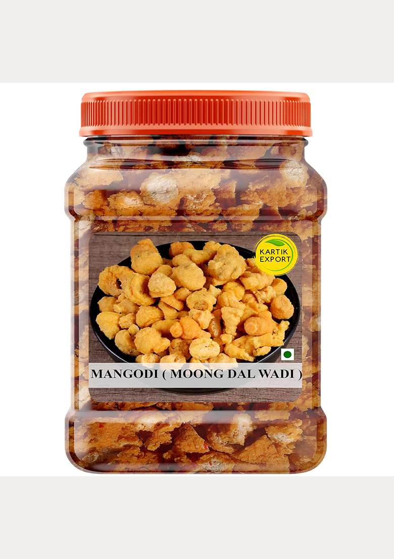 Kartik Export Rajasthani Mangodi - Mungori Wadi/Badi | Moong Dal Wadi | Mongodi | Rich In Protein - For Eating And Cooking - 250 Grams (Jar Pack) - Indya