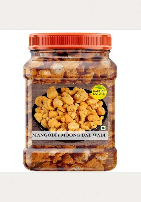 Kartik Export Rajasthani Mangodi - Mungori Wadi/Badi | Moong Dal Wadi | Mongodi | Rich In Protein - For Eating And Cooking - 250 Grams (Jar Pack)