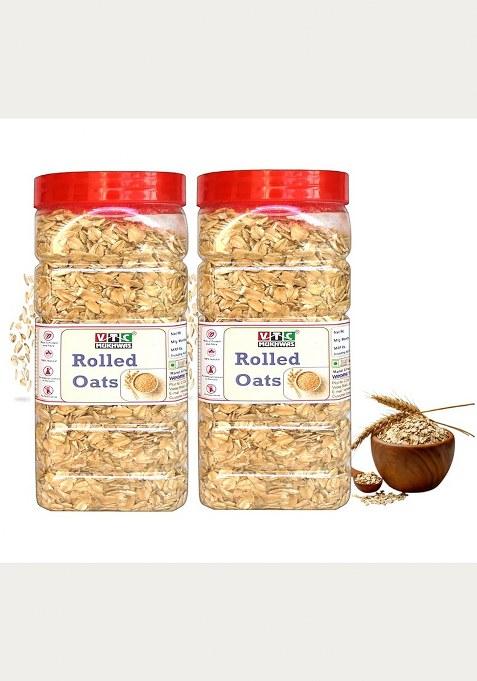 Vtc Mukhwas Premium Quailty Organic Rolled Oats 100% Wholegrain Oatmeal | High Fiber & Protein-Rich Breakfast Cereal | Diet Food For Weight Management | Gluten-Free | No Added Sugar 1.0 Kg