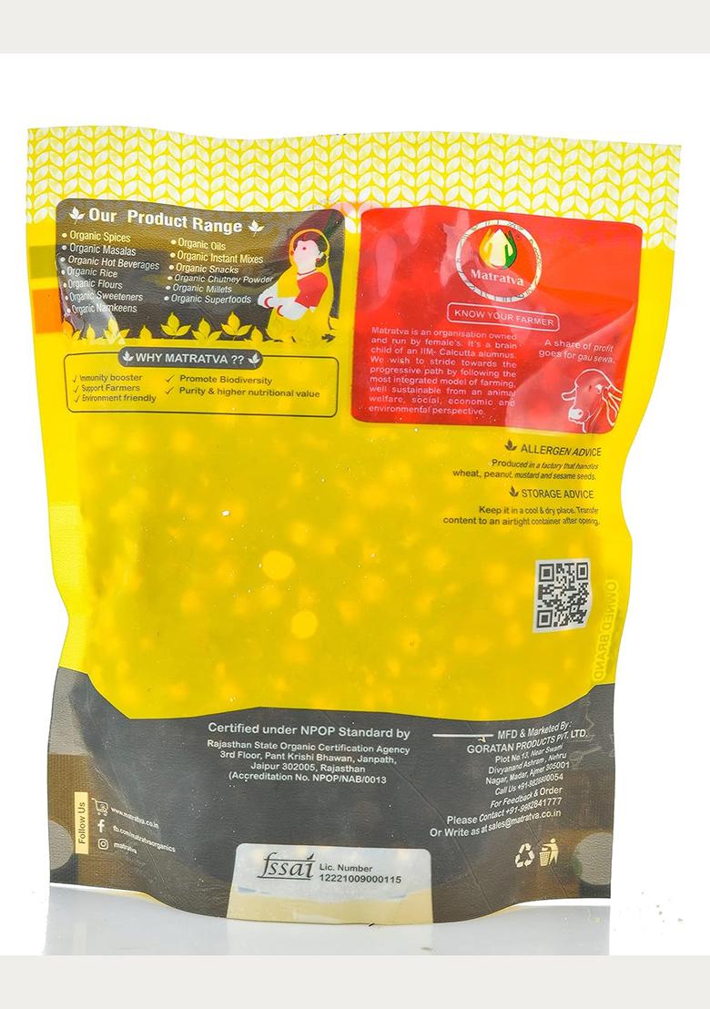 Matratva Roasted Chana 500 Gm (Pack Of 2) | Bengal Gram Whole | Channa | Desi Bhuna Yellow Chane | Fresh & Organic | With Skin & Low Carb | Diet Friendly | Chickpeas | Unsalted | Tasty & Healthy