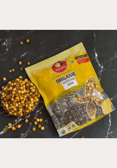 Matratva Roasted Chana 500 Gm (Pack Of 2) | Bengal Gram Whole | Channa | Desi Bhuna Yellow Chane | Fresh & Organic | With Skin & Low Carb | Diet Friendly | Chickpeas | Unsalted | Tasty & Healthy