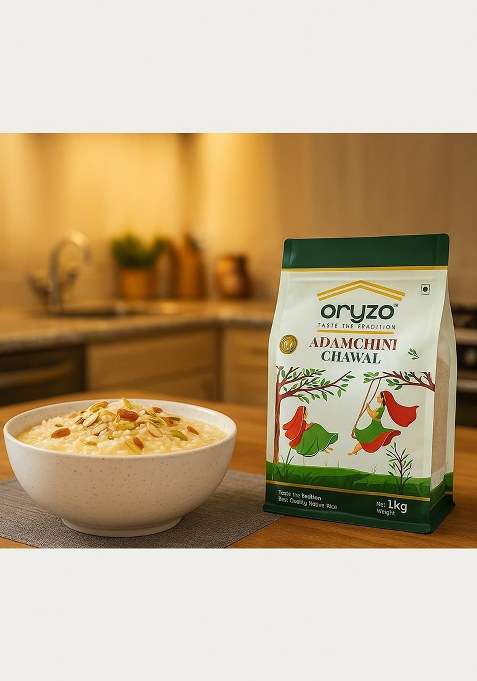 Oryzo Adamchini Rice, Aromatic Short-Grain Heritage Rice, Rich In Iron & Zinc & Healthy Choice,1Kg