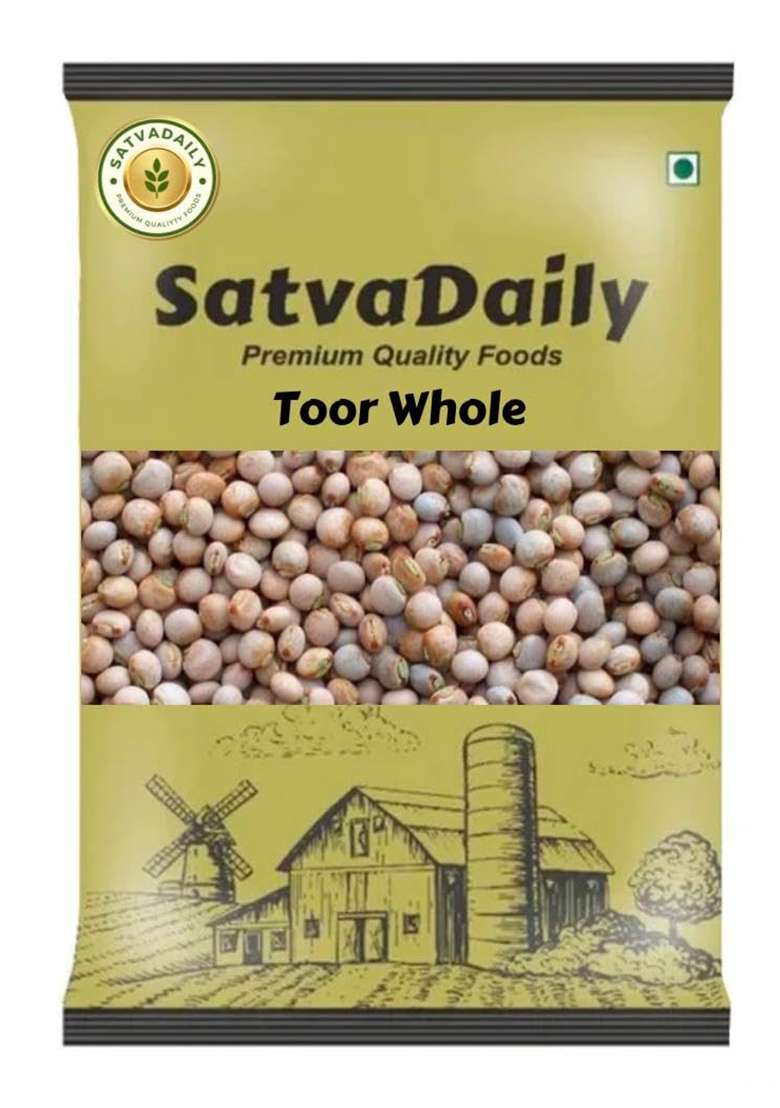 Satvadaily Toor Whole 250G | Pigeon Pea - Rich Source Of Protein | Thogari Kalu | Whole Gram | Arhal/Arhar | Whole Toover Beans | Kandulu - Indya