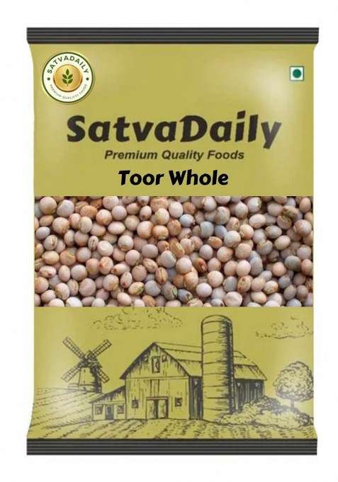 Satvadaily Toor Whole 250G | Pigeon Pea - Rich Source Of Protein | Thogari Kalu | Whole Gram | Arhal/Arhar | Whole Toover Beans | Kandulu