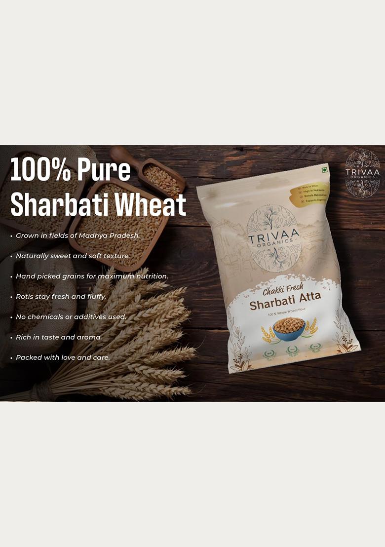 Trivaa Organics 100% Whole Wheat Atta