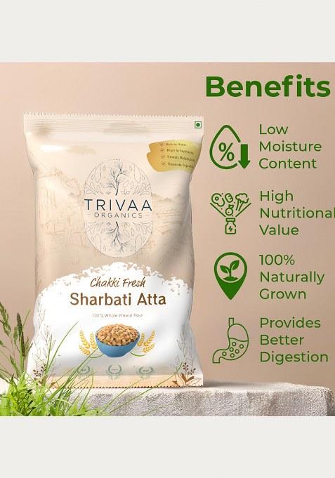 Trivaa Organics 100% Whole Wheat Atta