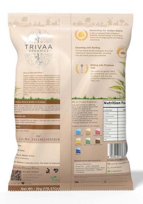 Trivaa Organics 100% Whole Wheat Atta