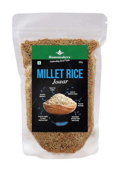 Homemakerz Jowar Millet Rice | Rich In Dietary Fiber | High In Protein | Ready In 3 Mins - 250 Gm