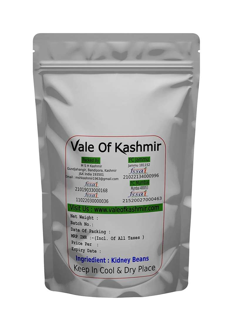 Vale Of Kashmir Kashmiri Bhaderwahi Rajma 1 Kg, Red Jammu Rajma, Kashmiri Kidney Beans - Indya