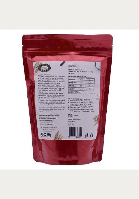 Millet Amma Certified Organic Jowar Millet Flour | 2 Kg (500Gms X 4 Packs) | Made With Unpolished Millet | (Sorghum , Jonna , Jola , Cholam ) | Healthy & High Fiber , Gluten Free | Suitable For Multiple Millet Recipes ( Roti , Cake)