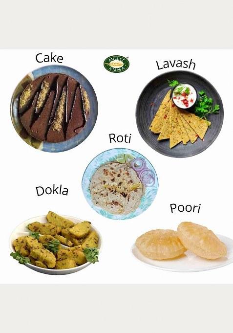 Millet Amma Certified Organic Jowar Millet Flour | 2 Kg (500Gms X 4 Packs) | Made With Unpolished Millet | (Sorghum , Jonna , Jola , Cholam ) | Healthy & High Fiber , Gluten Free | Suitable For Multiple Millet Recipes ( Roti , Cake)