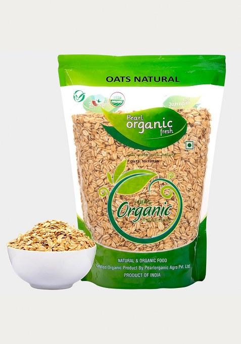 Pearl Organic Fresh Rolled Oats ( Pack Of 2 ) | Gluten-Free And Organic | Premium Golden Rolled Oats With No Added Sugar | Healthy Wholegrain Food For Weight Management, Energy & Heart Health | Ideal For Breakfast & Diet Plans ( 800*2, 1600 Gm)