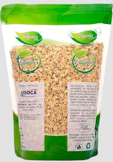 Pearl Organic Fresh Rolled Oats ( Pack Of 2 ) | Gluten-Free And Organic | Premium Golden Rolled Oats With No Added Sugar | Healthy Wholegrain Food For Weight Management, Energy & Heart Health | Ideal For Breakfast & Diet Plans ( 800*2, 1600 Gm)