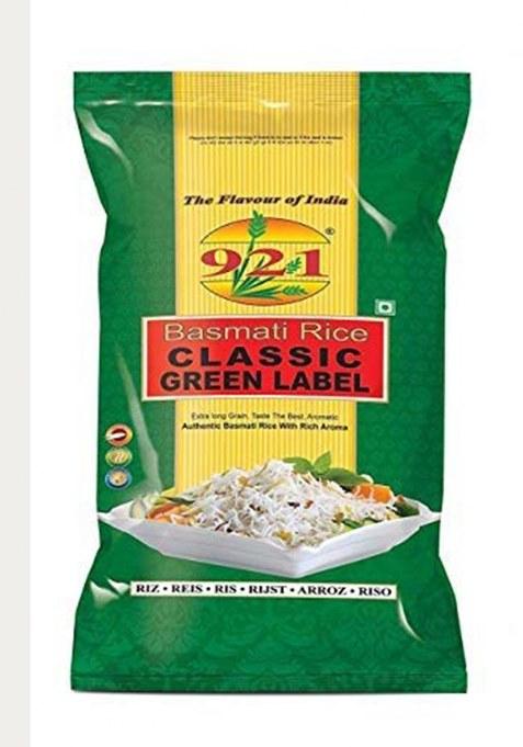 921 Classic Green Label Long Fine Grains Export Basmati Rice 5Kg