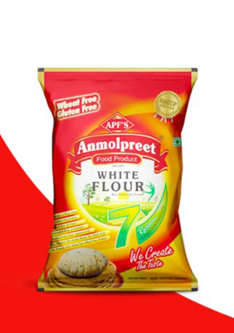 Anmolpreet Atta White Flour (Atta) 1Kg Pack, Atta With High Fibre For Healthy Gut And Healthy Life (Pack Of 1)