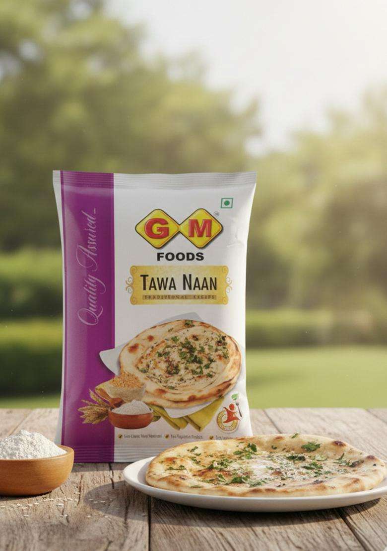 Gm Foods Tawa Naan Flour 400G (Pack Of 3) | Soft & Fluffy Indian Flatbread Mix For Stovetop Cooking | Easy To Knead | Homemade Naan Without Tandoor | For Curry, Wraps & Daily Meals | No Preservatives - Indya
