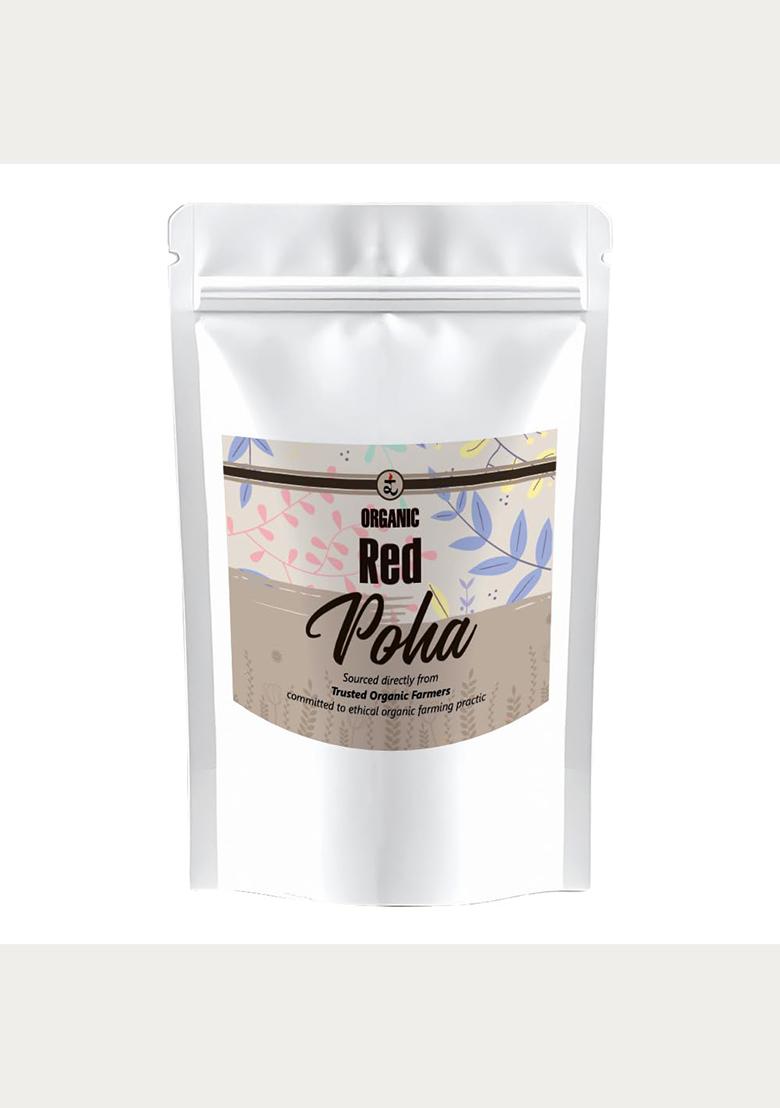 Rootz Organics Red Poha 450G| Unpolished Flattened Rice | Easily Digestible | Rich In Fibre & Iron| For Daily Home Cooked Meals