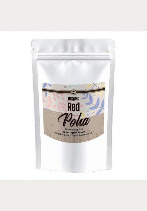 Rootz Organics Red Poha 450G| Unpolished Flattened Rice | Easily Digestible | Rich In Fibre & Iron| For Daily Home Cooked Meals