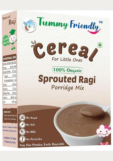 Tummy Friendly Foods Certified Organic Sprouted Ragi Powder For Baby | Maximum Possible Nutrition From Real Food | Available In Trial Baby Packs Too | Shelf Life 6 Month | 200G