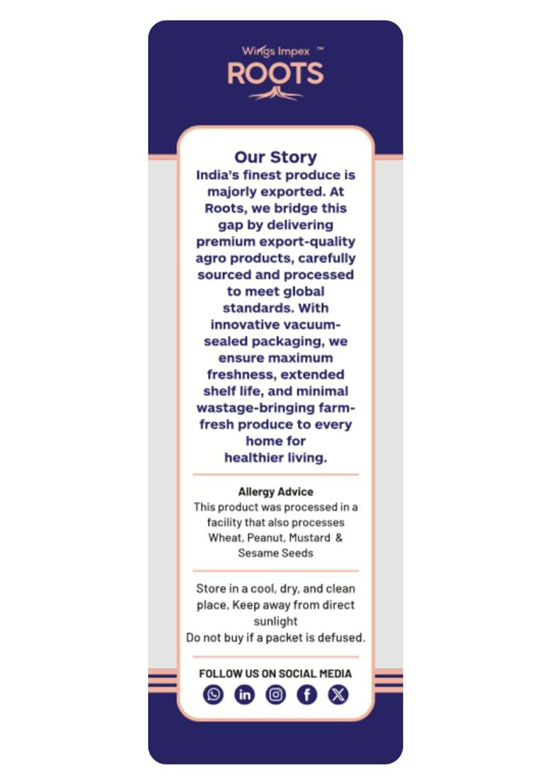 Roots Green Mung Whole 500 Gm | Premium Export Quality | Unpolished | Pesticide-Free | Preservative-Free | 100% Pure & Natural | Hygienically Vacuum Packed