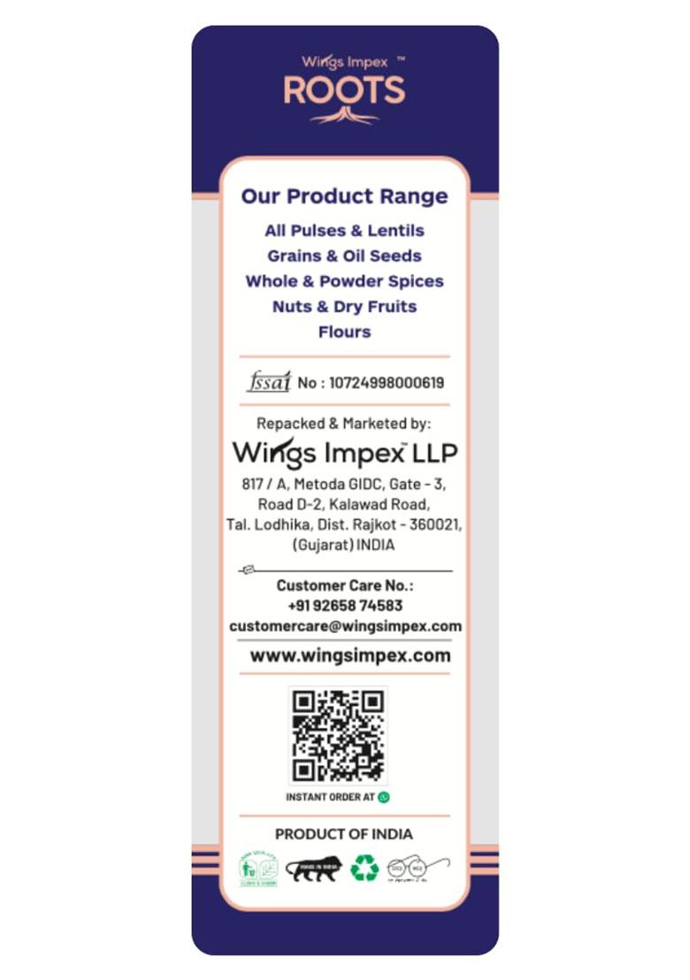 Roots Green Mung Whole 500 Gm | Premium Export Quality | Unpolished | Pesticide-Free | Preservative-Free | 100% Pure & Natural | Hygienically Vacuum Packed