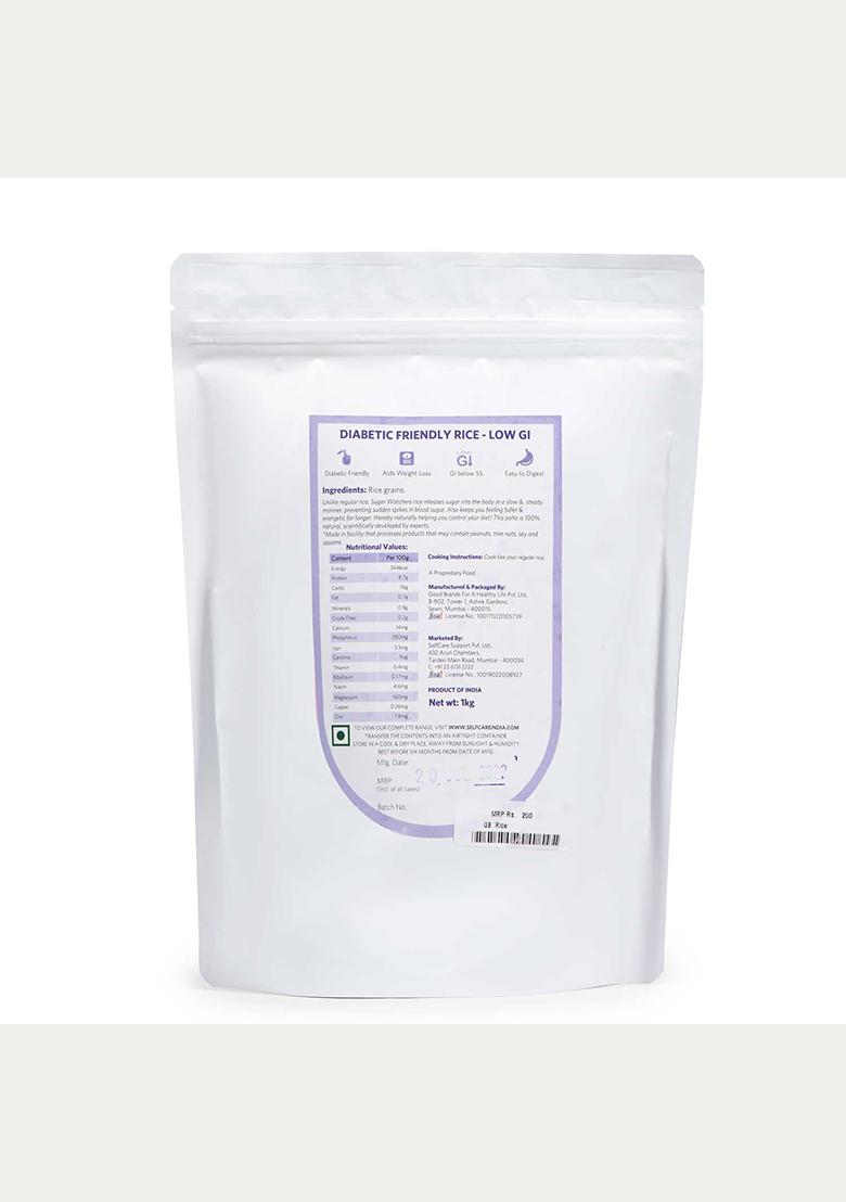 Selfcare By Suman Agarwal Diabetic Friendly Low Gi Rice Pack Of 1-1Kg | Dal