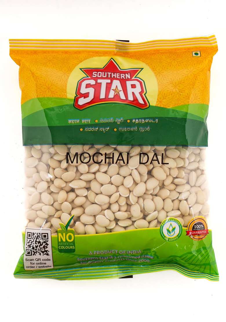 Southern Star Lima Beans White 500G | Premium Dried Butter Beans | Balar Dal, Avarekayi | Vellai Mochai Kottai Payaru, Bobbarralu | Rangooni Val, 100% Natural, Protein & Fiber-Rich | Ideal For Curries, Soups & Salads - Indya
