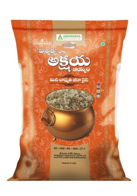 Akshaya Mini Basmati Jeera Rice 5 Kg | Hmt Rice | Hygienically Processed With Japanese Technology