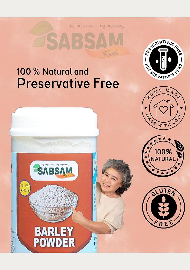 Sabsam Foods Barley Powder|Good For Heart|Protect Against Diabetes|Pack Off 400Gm