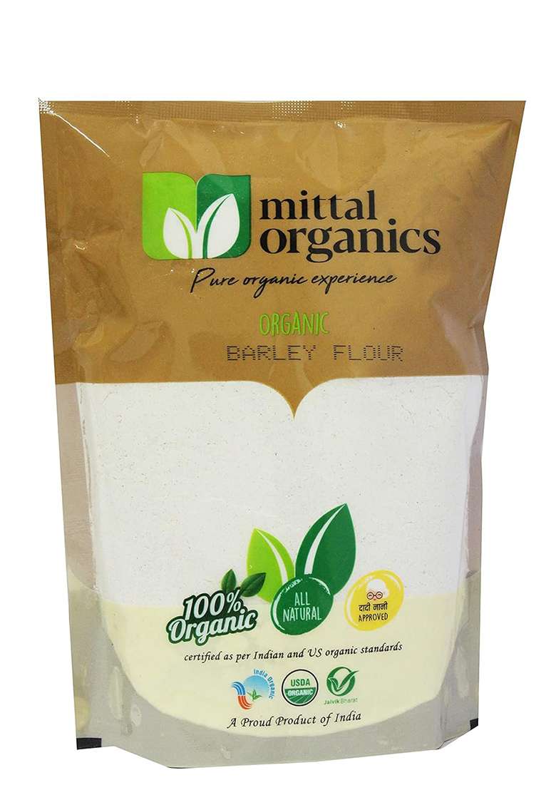 Mittal Organics - Organic Barley Flour I Jau Flour I Jau Ka Atta – 900 Gm X 2 (Pack Of 2) - Indya