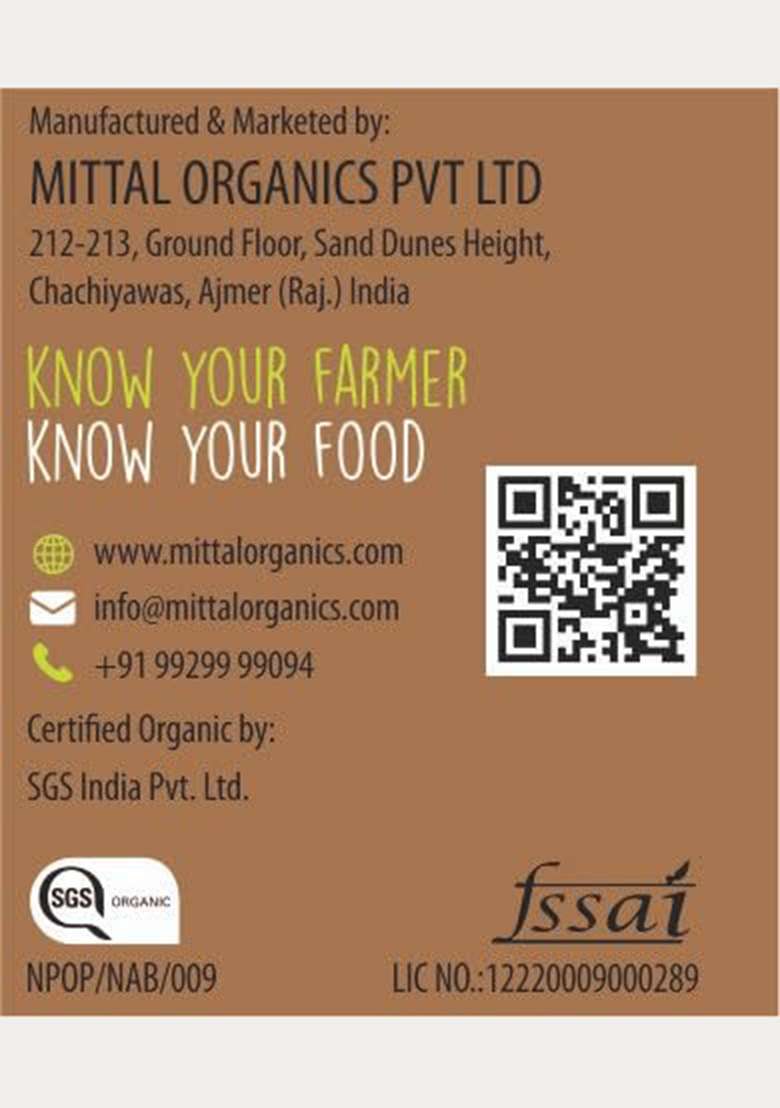 Mittal Organics - Organic Barley Flour I Jau Flour I Jau Ka Atta – 900 Gm X 2 (Pack Of 2) - Indya
